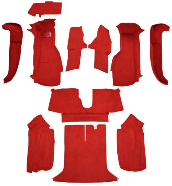 Picture of 1994-1996 Chevrolet Corvette Coupe Complete without Door Panels Truvette Mass Carpet Flooring T376 Black