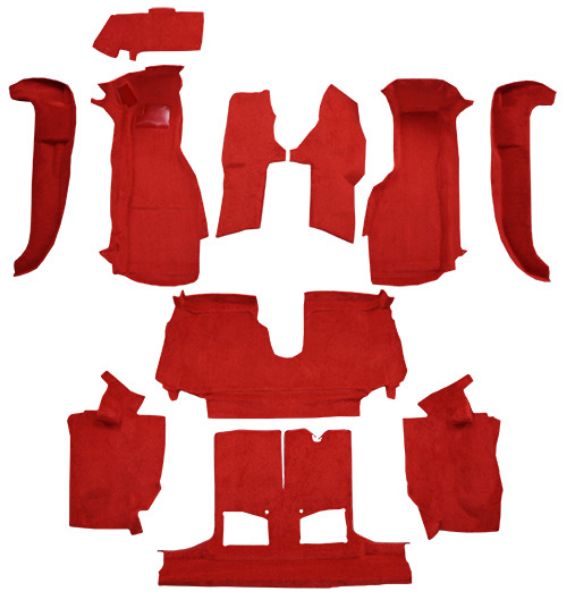 Picture of 1994-1996 Chevrolet Corvette Convertible without Door Panels Truvette Mass Carpet Flooring T376 Black