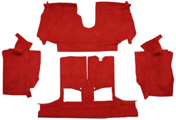 Picture of 1994-1996 Chevrolet Corvette Convertible Rear Cutpile Mass Carpet Flooring 801 Black