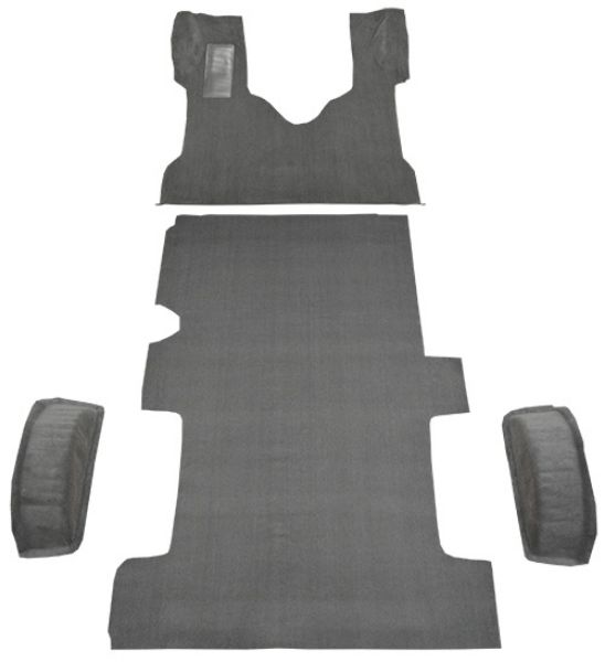 Picture of 1999-2014 Ford E-350 Super Duty Reg Van Fits Gas or Diesel Complete Cutpile Carpet Flooring 801 Black