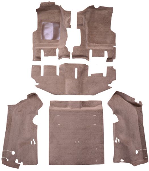 Picture of 1997-2002 Jeep Wrangler Short Console w/o Rocker Panels Complete Cutpile Mass Carpet Flooring 801 Black