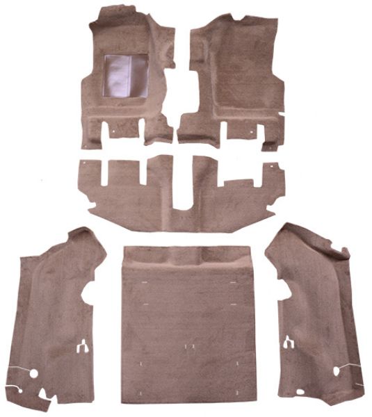 Picture of 1997-2002 Jeep Wrangler Long Console w/o Rocker Panels Complete Cutpile Mass Carpet Flooring 801 Black