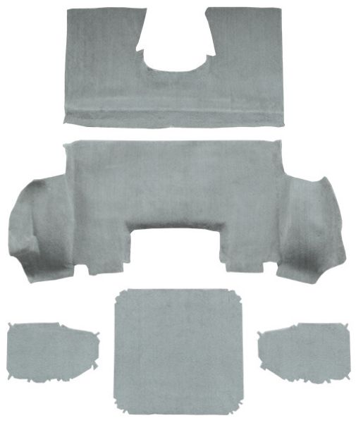 Picture of 1997-2004 Chevrolet Corvette Coupe Rear with Pad Cutpile Carpet Flooring 801 Black