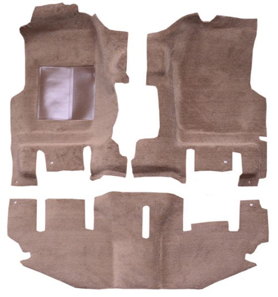 Picture of 1997-2006 Jeep Wrangler Short Console Pass Area Cutpile Carpet Flooring 801 Black