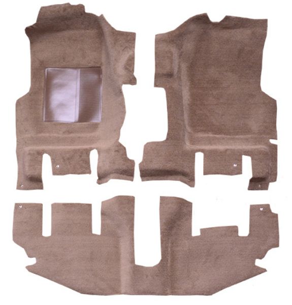 Picture of 1997-2006 Jeep Wrangler Long Console Pass Area Cutpile Carpet Flooring 801 Black