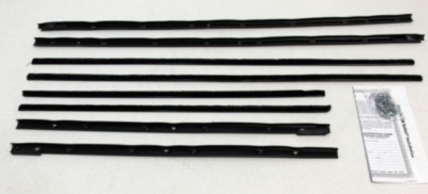 Picture of 1965 Skylark 2 Door Hardtop Authentic Window Felts Whiskers Kit With Buick Special Molding (8pcs)