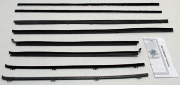 Picture of 1965 Skylark 2 Door Sedan Authentic Window Felts Whiskers Kit Without Chrome Bead (8pcs)