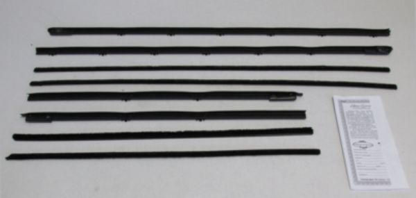 Picture of 1965 Skylark 2 Door Hardtop Authentic Window Felts Whiskers Kit With Out Buick Special Molding (8pcs)