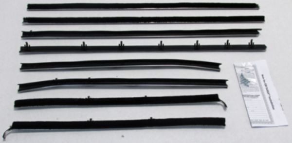 Picture of 1966-67 Buick Special 2 Door Sedan Authentic Window Felts Whiskers Kit (8pcs)