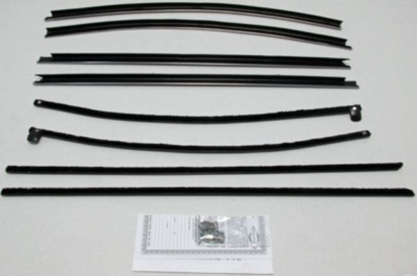 Picture of 1968 Skylark 2 Door Hardtop Authentic Window Felts Whiskers Kit With Buick Special Molding (8pcs)