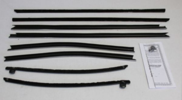 Picture of 1968 Skylark GS Convertible Authentic Window Felts Whiskers Kit With Buick Special Molding (8pcs)