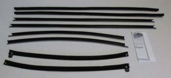Picture of 1969 Skylark 2 Door Hardtop Authentic Window Felts Whiskers Kit With Buick Special Molding (8pcs)