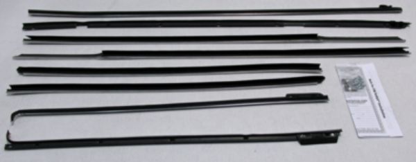 Picture of 1967-68 Lesabre 2 Door Hardtop W/O Reveal Molding Authentic Window Felts Whiskers Kit (8pcs)