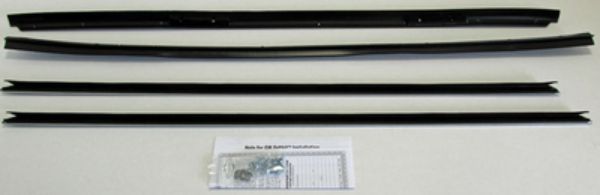 Picture of 1974-76 Coupe Deville 2 Door Hardtop With Fixed Back Glass Window Felts Whiskers Kit (4pcs)