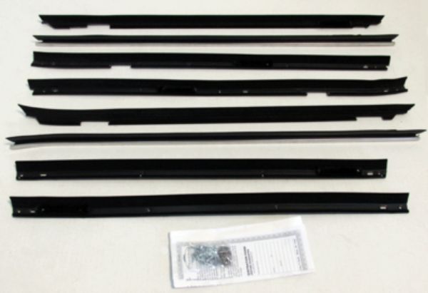 Picture of 1980-89 Fleetwood & Deville 4 Door RWD Car Only Authentic Window Felts Whiskers Kit (8pcs)