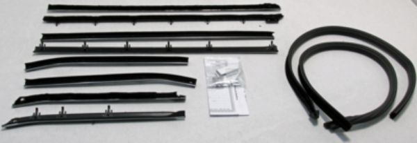 Picture of 1967 Camaro Coupe Superkit Authentic Window Felts Whiskers Kit & Glass Run Set (10pcs)