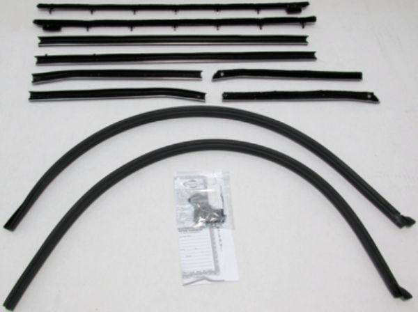 Picture of 1967 Camaro Convertible Superkit Authentic Window Felts Whiskers Kit & Glass Run Set (10pcs)