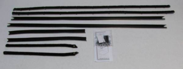 Picture of 1968 Camaro Coupe Authentic Window Felts Whiskers Kit With Buick Special Molding Standard Interior Authentic Window Felts Whiskers Kit (8pcs)