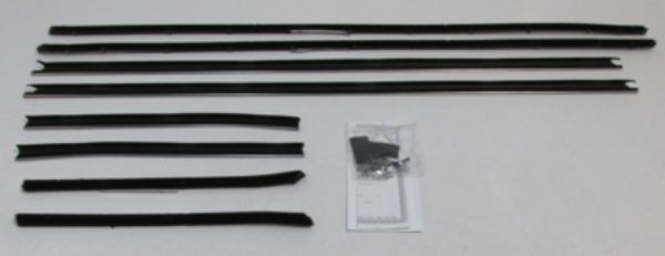 Picture of 1968 Camaro Convertible Authentic Window Felts Whiskers Kit With Buick Special Molding Standard Interior Authentic Window Felts Whiskers Kit (8pcs)
