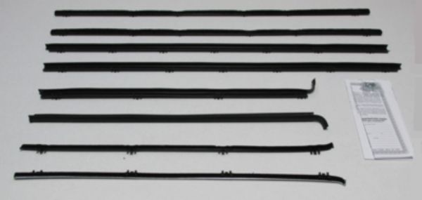 Picture of 1965 Chevelle 2 Door Sedan Authentic Window Felts Whiskers Kit (8pcs)