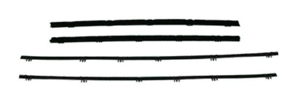 Picture of 1965 Chevelle 2 Door Coupe Inners Only Authentic Window Felts Whiskers Kit (4pcs)