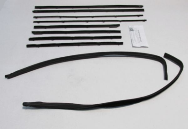 Picture of 1965 Chevelle Coupe Superkit Authentic Window Felts Whiskers Kit & Glass Run Set (10pcs)