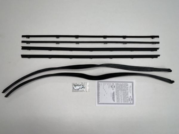 Picture of 1965 El Camino & 2 Door Wagon Superkit Authentic Window Felts Whiskers Kit & Glass Run Set (6pcs)