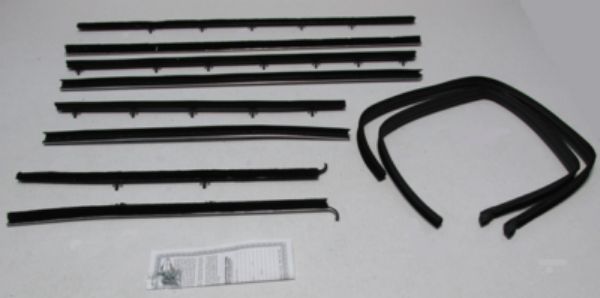 Picture of 1966-67 Chevelle Coupe Superkit Authentic Window Felts Whiskers Kit & Glass Run Set (10pcs)
