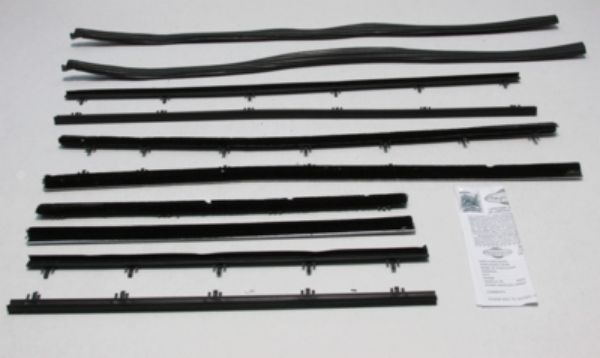 Picture of 1966-67 Chevelle 4 Door Sedan Superkit Authentic Window Felts Whiskers Kit & Glass Run Set (10pcs)
