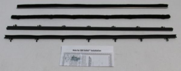 Picture of 1966-67 El Camino & 2 Door Sedan Authentic Window Felts Whiskers Kit (4pcs)