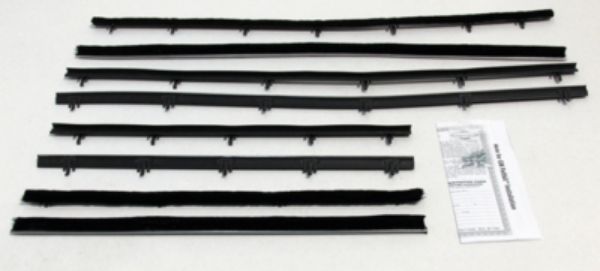 Picture of 1966-67 Chevelle 4 Door Sedan Authentic Window Felts Whiskers Kit (8pcs)