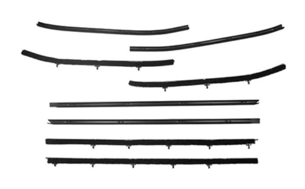 Picture of 1968 Chevelle 2 Door Sedan Superkit Authentic Window Felts Whiskers Kit & Glass Run Set (10pcs)