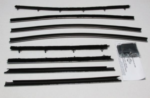 Picture of 1968-72 Chevelle 4 Door Sedan Authentic Window Felts Whiskers Kit (8pcs)