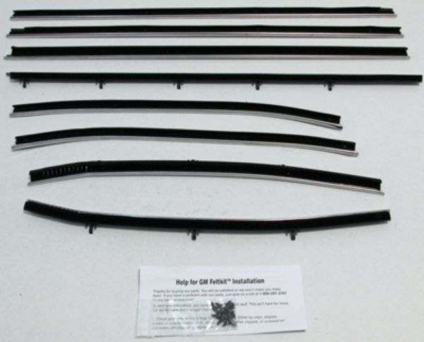 Picture of 1969 Chevelle 2 Door Sedan Replacement Window Felts Whiskers Kit