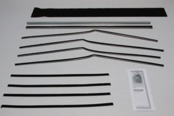 Picture of 1955-57 4 Door Hardtop (Except Bel Air) Authentic Window Felts Whiskers Kit (12 pcs)