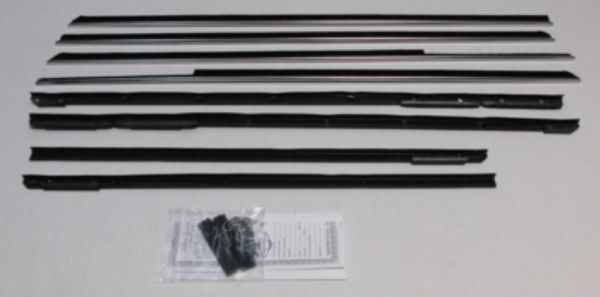 Picture of 1963-64 Impala 4 Door Hardtop Authentic Window Felts Whiskers Kit (8pcs)