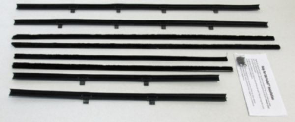 Picture of 1961-64 Bel Air & Biscayne 2 Door Sedan Replacement Window Felts Whiskers Kit (8pcs)