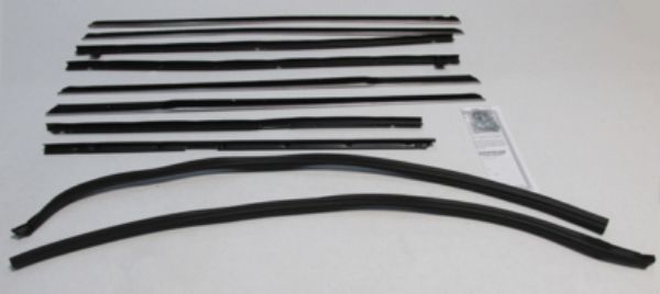 Picture of 1965 Early 1965 Impala 4 Door Hardtop Superkit Authentic Window Felts Whiskers Kit & Glass Run Set