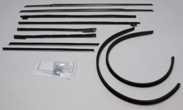 Picture of 1965 Impala Convertible Superkit Authentic Window Felts Whiskers Kit & Glass Run Set (10pcs)