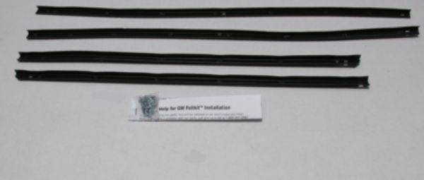 Picture of 1965 Impala 4 Door Sedan Outers Only Authentic Window Felts Whiskers Kit (4pcs)