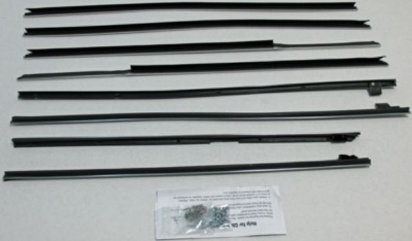 Picture of 1965-66 Caprice 4 Door Hardtop With Out Buick Special Molding Authentic Window Felts Whiskers Kit (8pcs)