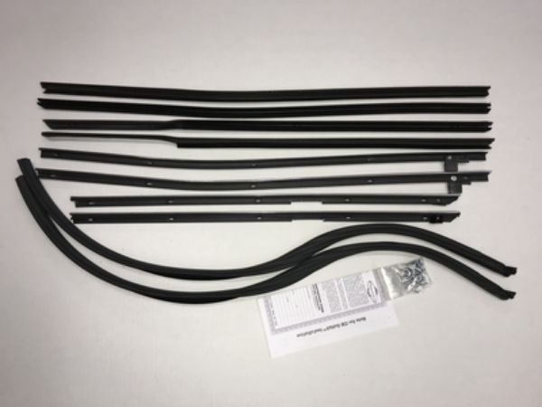 Picture of 1965-66 Late 1965-66 Impala 4 Door Hardtop Superkit Authentic Window Felts Whiskers Kit & Glass Run Set