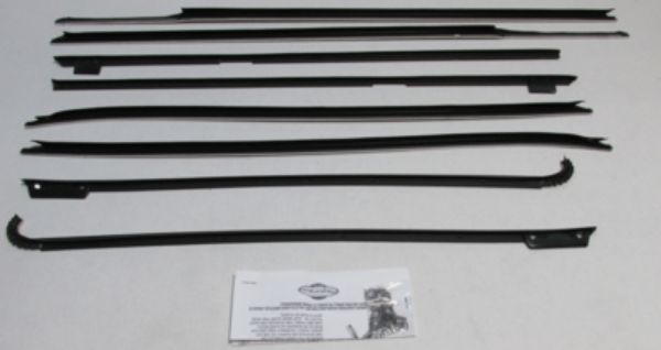 Picture of 1967 Impala 2 Door Hardtop Superkit Authentic Window Felts Whiskers Kit & Glass Run Set