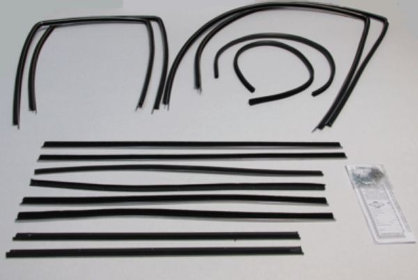 Picture of 1967 Impala 4 Door Sedan Superkit Authentic Window Felts Whiskers Kit (14pcs)
