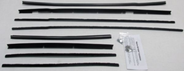 Picture of 1967-68 Bel Air & Biscayne 2 Door Sedan Authentic Window Felts Whiskers Kit (8pcs)