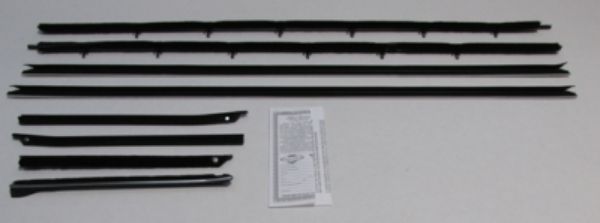 Picture of 1968 Caprice & Impala Custom 2 Door Hardtop Authentic Window Felts Whiskers Kit (8pcs)