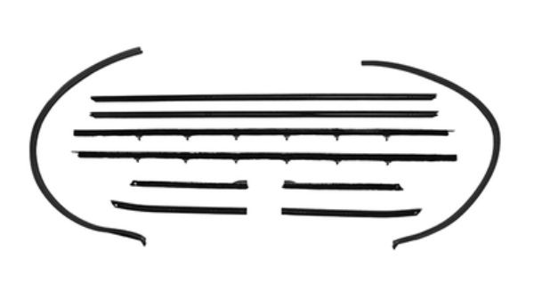 Picture of 1968 Caprice Custom Hardtop Superkit Authentic Window Felts Whiskers Kit & Glass Run Set