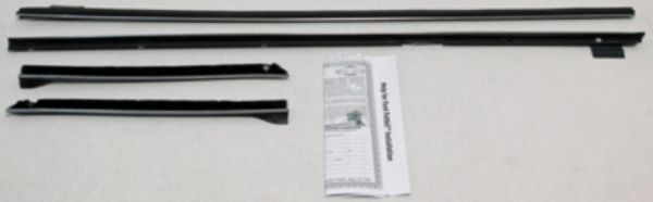 Picture of 1968 Caprice 2 Door Hardtop Outers Only Authentic Window Felts Whiskers Kit (4pcs)