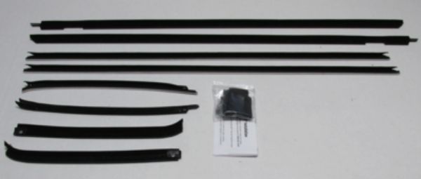 Picture of 1969-70 Impala & Caprice Custom 2 Door Hardtop Authentic Window Felts Whiskers Kit (8pcs)