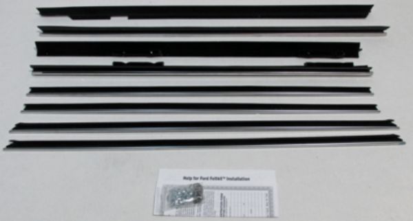 Picture of 1975-76 Impala 4 Door Sedan Authentic Window Felts Whiskers Kit W/ Rear Division Bar (8pcs)